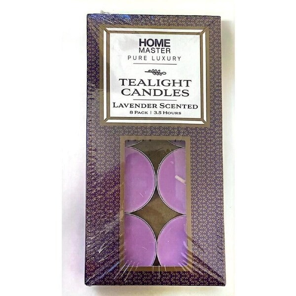 Home Master 8PCE Tealight Candles Home Decor Party Wedding Lavender Scented