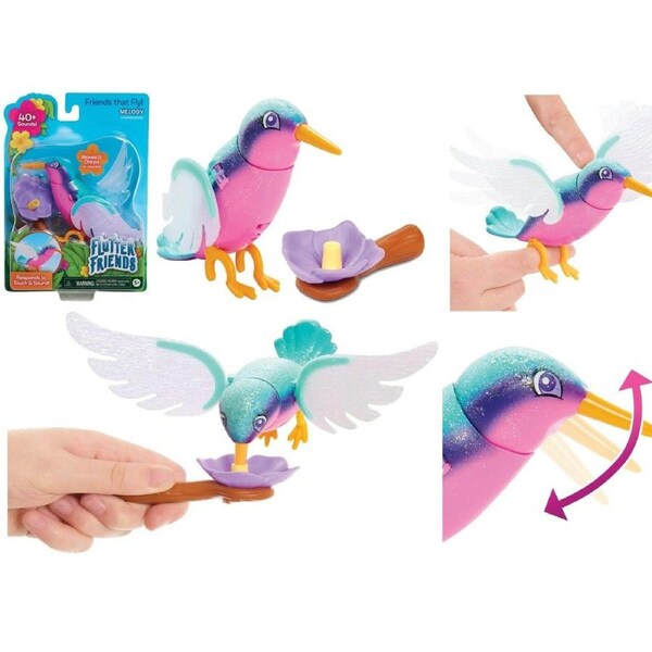 Flutter Friends Melody Electronic Pet Hummingbird Ages 5+ Toy Bird Play Gift Live Pets