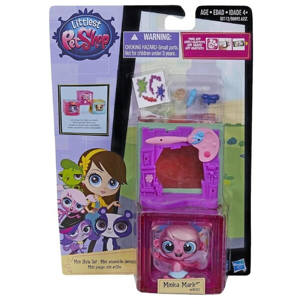 Littlest Pet Shop Mini Style Set Age 4+ Sugar Sprinkles Gorrila Lamb Frog Little