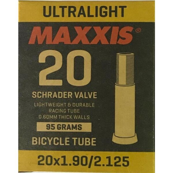 Maxxis SV Welterweight Bike Tube - 20 X 1.9-2.125 Inch, Car Valve, For BMX & Dirt Bikes