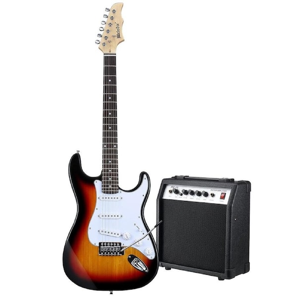 39 Inch Full Size Electric Guitar w/ 25W Rock Amplifier Beginner Accessory Kit Melodic