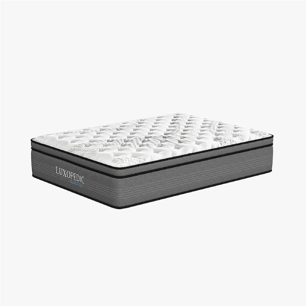 Luxopedic Pocket Spring Mattress 5 Zone 32CM Euro Top Memory Foam Medium Firm Queen