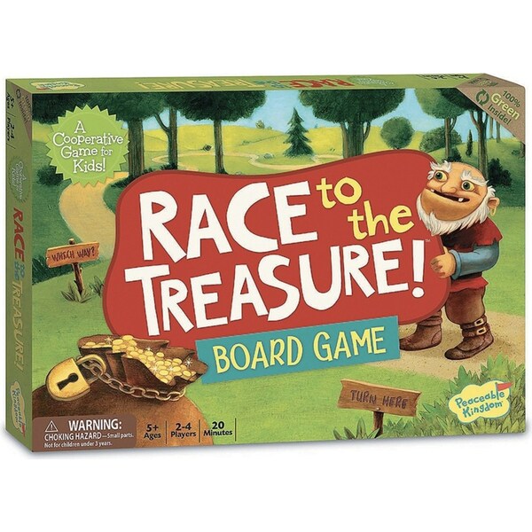 Peaceable Kingdom Race to The Treasure Children's Cooperative Board
