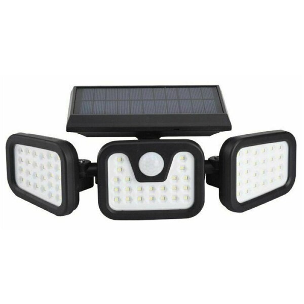 3 Head Solar Motion Sensor led Light Garden Wall Security Flood Lamp 100LEDs