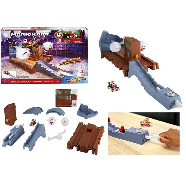 Hot Wheels Mario Kart Boo Spooky Sprint Unassembled Race Track for Ages 5+