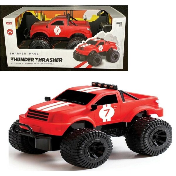 Sharper Image 1:16 RC All Terrain Toy Thunder Thrasher jeep Car Race with 2.4 GHZ Remote Control IR