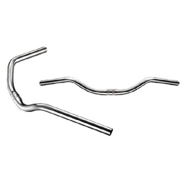 FD KOBE Handlebars - Alloy - 640mm - Silver - 25.4 Barbore - Backsweep 50 Degree - Rise 75 Degrees - Polished Silver