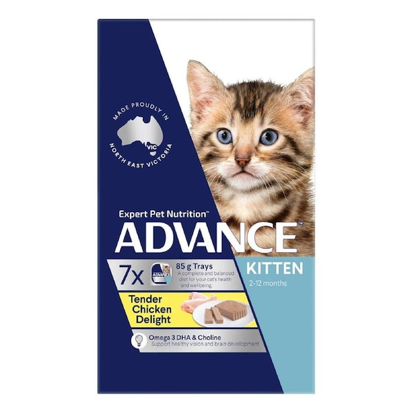 ADVANCE Kitten Tender Chicken Delight Trays Wet Cat Food (85G*7) 1 Pack
