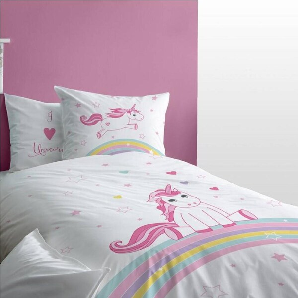 Matt & Rose Unicorn Quilt Cover Set - Single Bed Set
