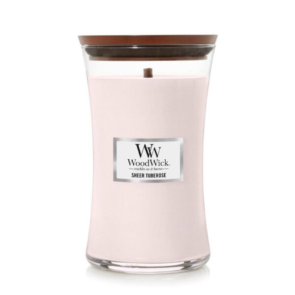 WoodWick Sheer Tuberose Large Scented Candle