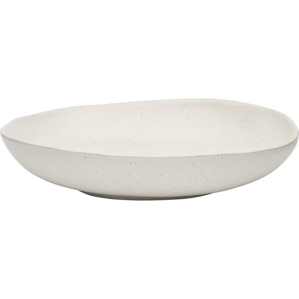 Ecology Ottawa Shallow Stoneware Rustic Round Bowl Food/Meal/Soup 28cm - Calico