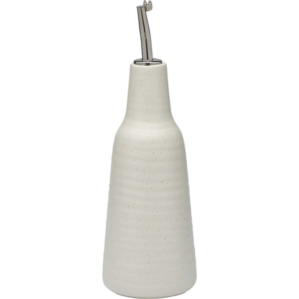 Ecology Ottawa Stoneware Rustic Matt Oil Bottle/Drizzler/Pourer 450ml - Calico