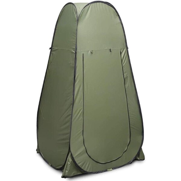 Portable Pop Up Outdoor Camping Tent Toilet Shower Room w/ Zipped Window