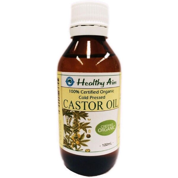 Certified Organic 100ml CASTOR OIL 100% Pure Cold Pressed Unrefined