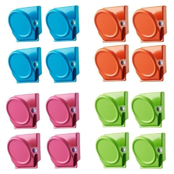 Magnetic Clips Fridge Strong Magnet Metal Clamp Note Photo Hanger Holder Hook