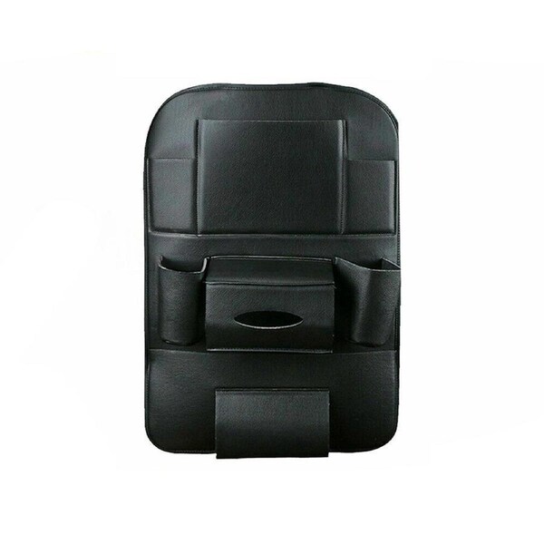 Foldable Car Back Seat Organiser Leather Storage Bag Table Tray iPad Cup Holder