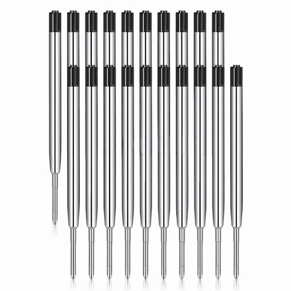 Black Ballpoint Pen Refills Medium Point Compatible For Parker Pen - 20pcs
