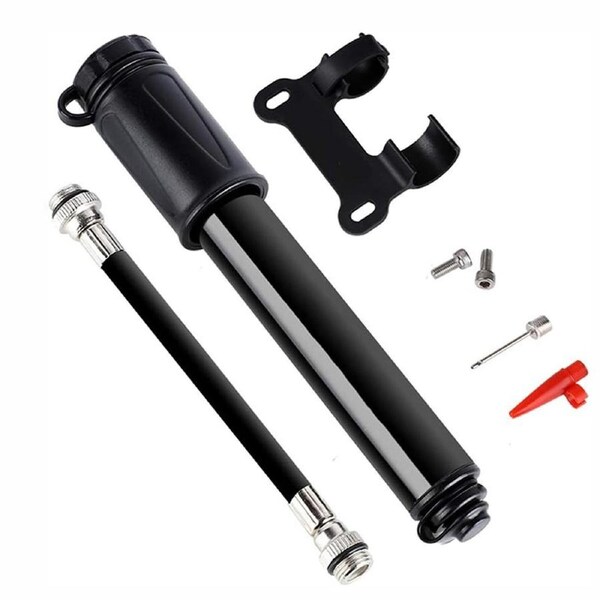 Aluminium Mini Bicycle Air Pump Bike Hand Ball Inflator Portable Cycling Tyre