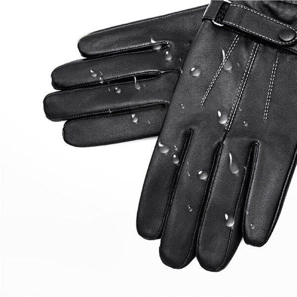 Mens Glove Winter Warm Black Touch Screen Gloves Full Finger For Smartphone