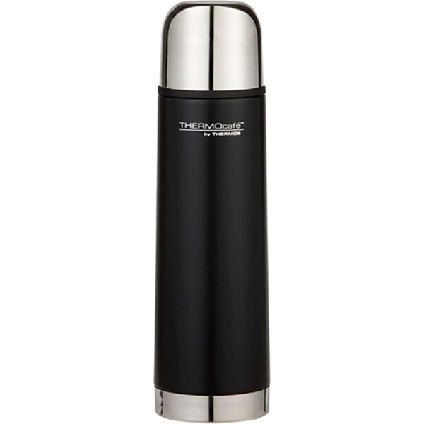 Thermos Thermocafe 500ml Stainless Steel Slim Vacuum Insulated Flask - Black
