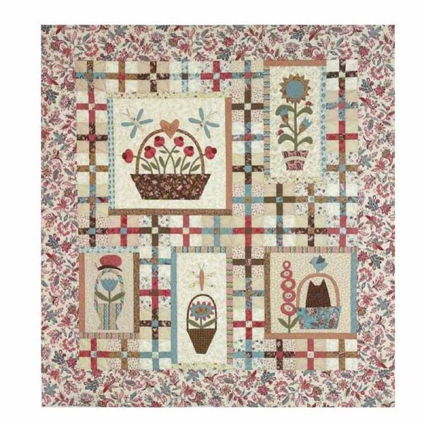 The Birdhouse Designs Sewing Baskets and Critters Quilt Pattern