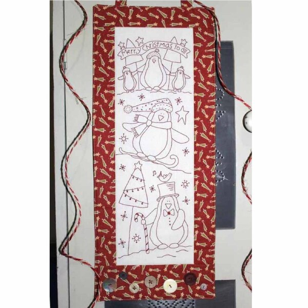 The Birdhouse Designs Sewing Chilly Penguins Wallhanging Pattern