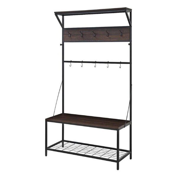 Sarantino Hall Tree Entryway Storage Coat Rack Stand