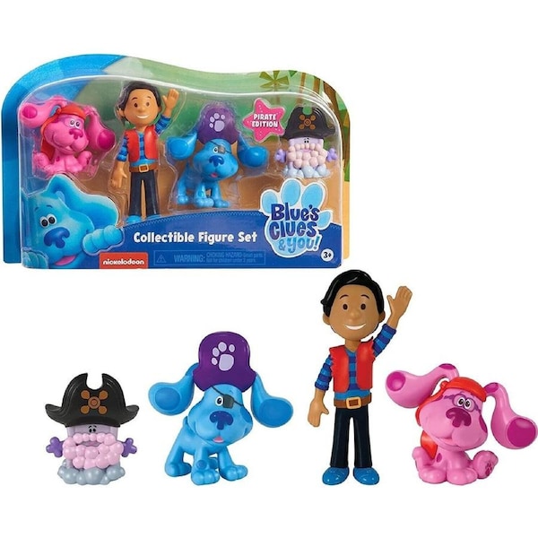 Blue's Clues & You Collectible Figure Set Blue Ages 3+ New Toy Bubble Beard Pla