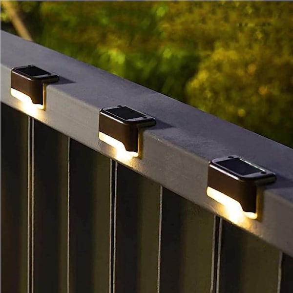 SOLPEX Solar Deck Lights Outdoor 8 Pack, Solar Step Lights Waterproof Led Solar lights for Outdoor Stairs, Step , Fence, Yard, Patio, and Pathway