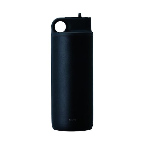 Kinto Active 600ml Vacuum Insulated Tumbler Stainless Steel Drink Bottle Black