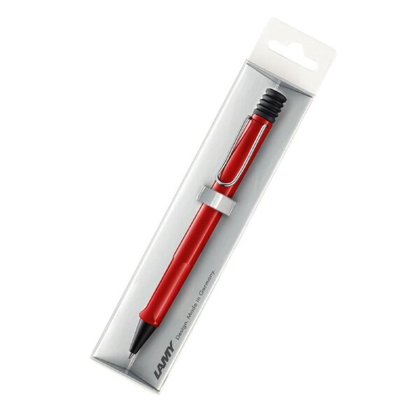 Lamy Safari Hangsell ABS plastic Metal Clip Spring-Action Ballpoint Pen Red