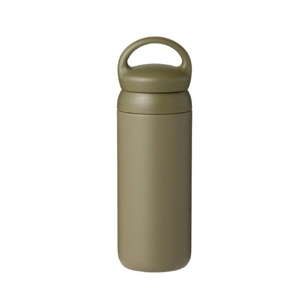 Kinto Stainless Steel 500ml Day Off Tumbler Thermos Drink Bottle w/ Handle Khaki