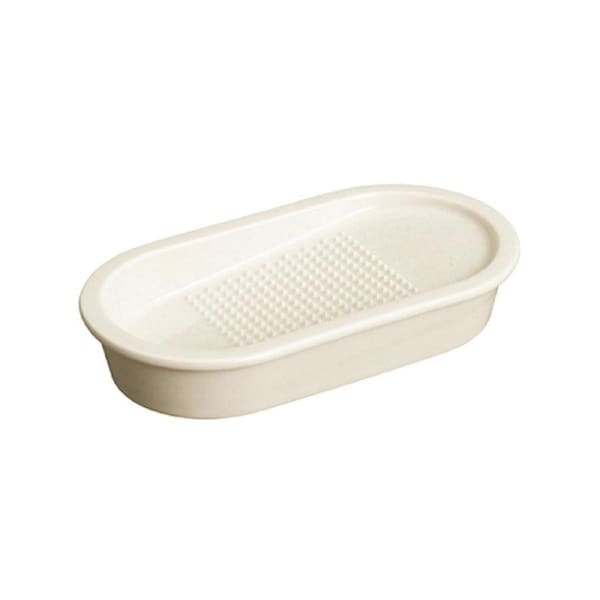 Kinto Taku 12.5x6.5cm Porcelain Oval Ginger Grater Garlic/Cheese Mincer White