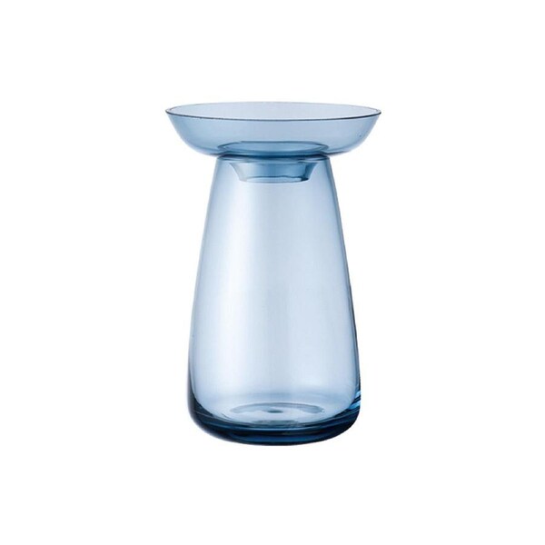 Kinto Aqua Culture 13cm Glass Flower Vase Container Small Home/Room Decor Blue
