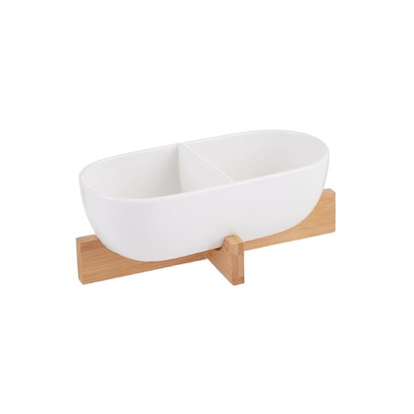 Davis & Waddell Luna Divided Serving Bowl & Stand
