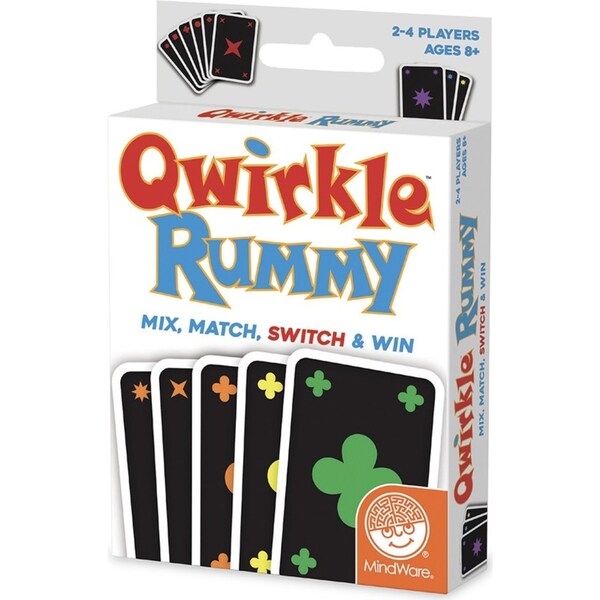 Mindware Qwirkle Rummy Family/Children's Card Match Puzzle/Strategy Game 8y+