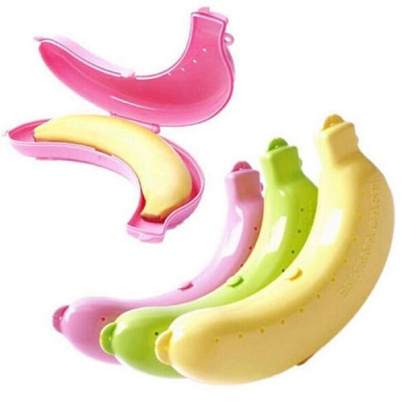 3 Pack Banana Storage Box for Outdoor Travel Cute Banana Case Protector Box