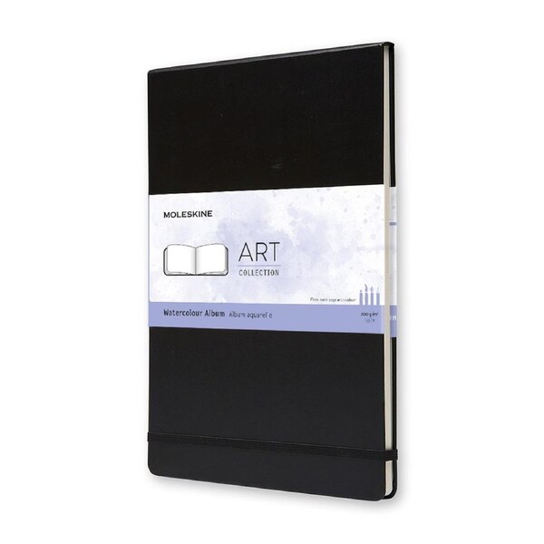 Moleskine 30cm 200gsm Watercolour Art Album Plain A4 Draw/Paint/Draft Paper BLK