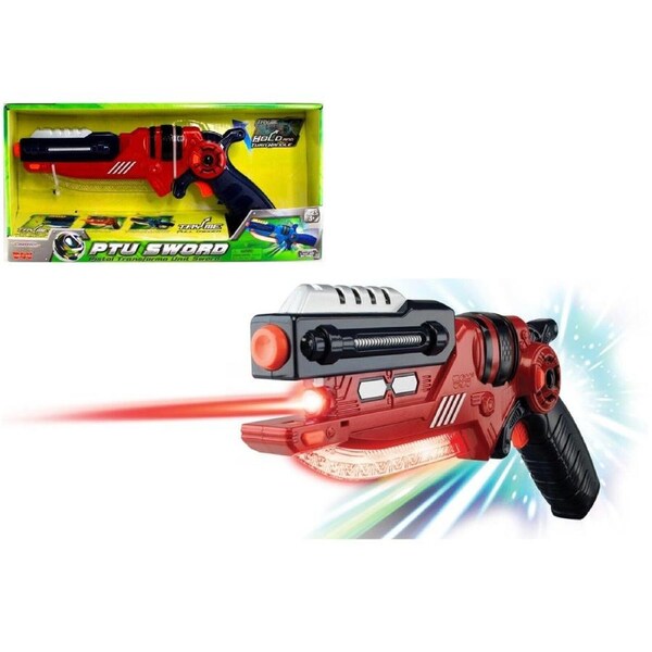 Lasertech PTU-Red and Black- Pistol Transforma Unit Sword with Light and Sounds Ages 5+ Toy