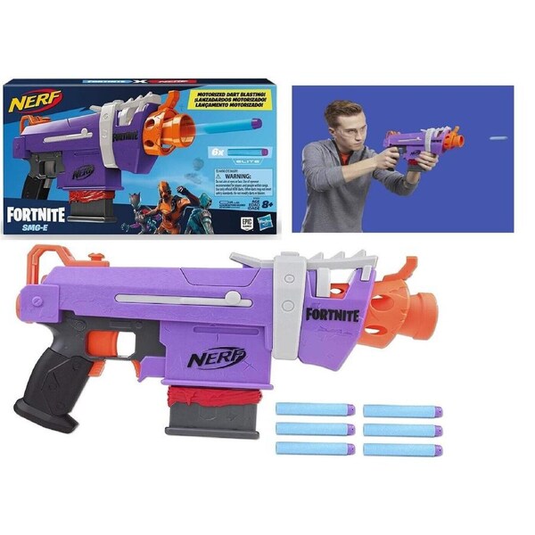 NERF Fortnite SMG-E Motorized Blaster Ages 8+ Toy Gun Play Fire Gift Game Fight