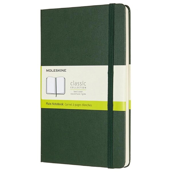 Moleskine Classic Hard Cover Notebook Plain Student Journal Pad L Myrtle Green
