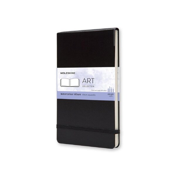 Moleskine Art Watercolour Hard Cover 200gsm Pocket Album Plain Notebook L Black