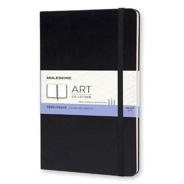 Moleskine Hard Cover A5 Art Folio Sketchbook Plain Notebook 96 Pages Large Black