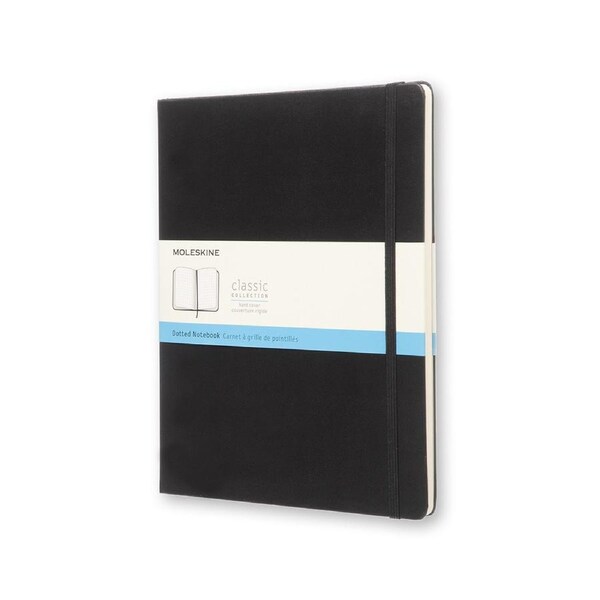 Moleskine Dot Grid Classic Hard Cover Notebook Office/Student Journal XL Black