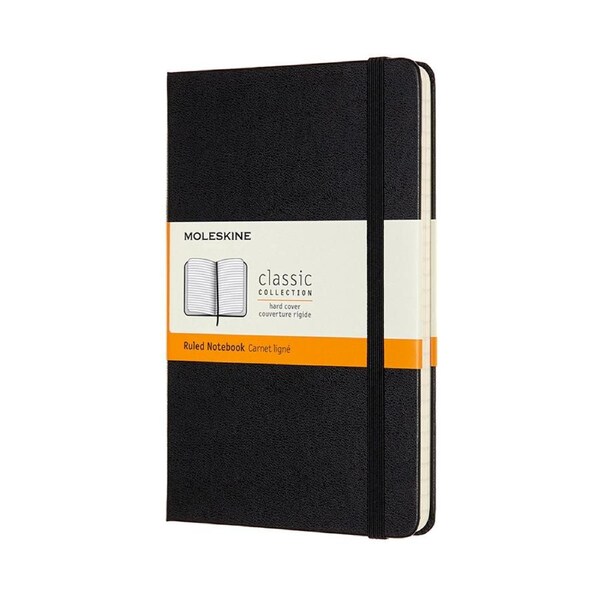 Moleskine Classic Hard Cover Ruled Notebook M Office/Student Planner Notepad BLK
