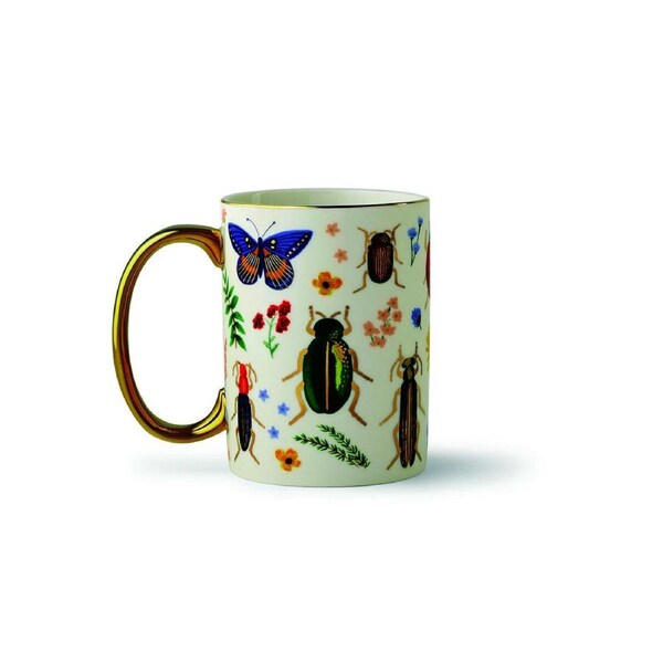 Rifle Paper Co 16oz Porcelain Mug Gilded Rim & Handle Beverage/Coffee Cup Curio
