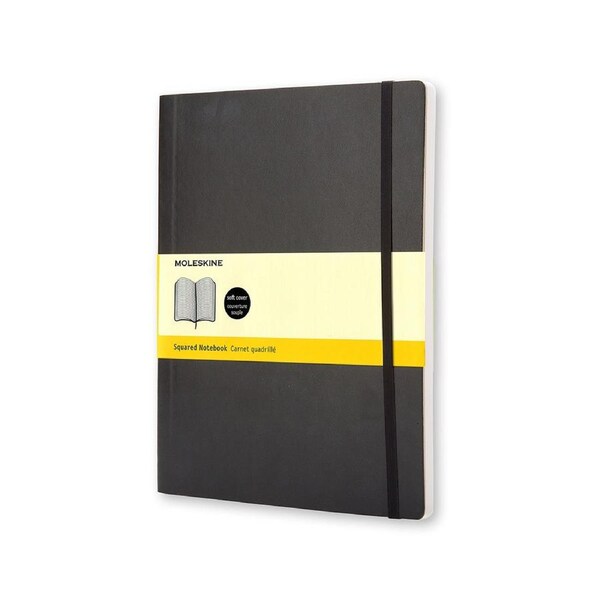 Moleskine Classic Grid Soft Cover Notebook Office/Student Journal Planner XL BLK