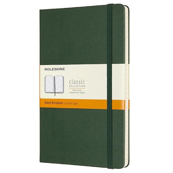 Moleskine Classic Hard Cover Ruled Notebook Office/Student Planner L Myrtle GRN
