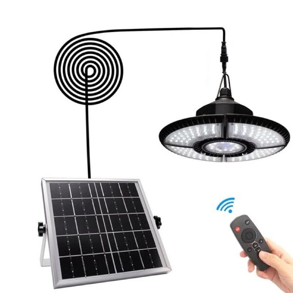 136 LED Solar Ceiling Pendant Light Daytime Hanging Garage Shed Tent Garden Lamp
