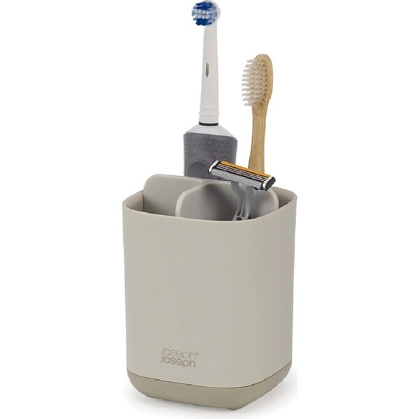 Joseph & Joseph EasyStore 13cm Toothbrush Caddy Home Organiser/Storage Ecru